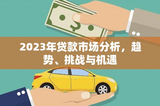 东平2023年贷款市场分析，趋势、挑战与机遇
