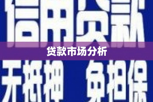 东平贷款市场分析
