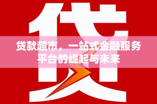 东平贷款超市，一站式金融服务平台的崛起与未来