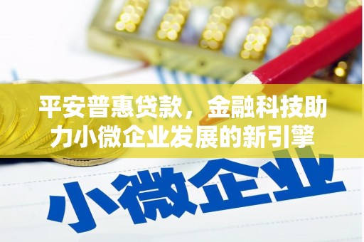 东平平安普惠贷款，金融科技助力小微企业发展的新引擎