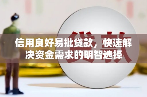 东平信用良好易批贷款，快速解决资金需求的明智选择