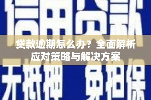 东平贷款逾期怎么办？全面解析应对策略与解决方案