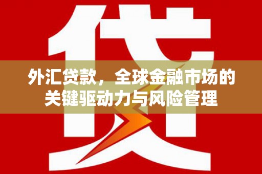 东平外汇贷款，全球金融市场的关键驱动力与风险管理