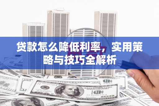 东平贷款怎么降低利率，实用策略与技巧全解析