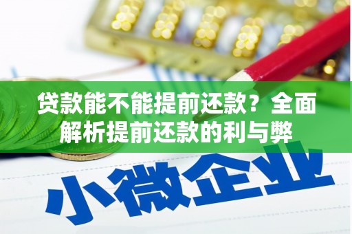 东平贷款能不能提前还款？全面解析提前还款的利与弊