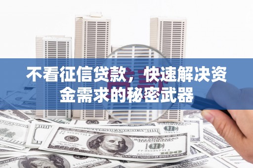 东平不看征信贷款，快速解决资金需求的秘密武器