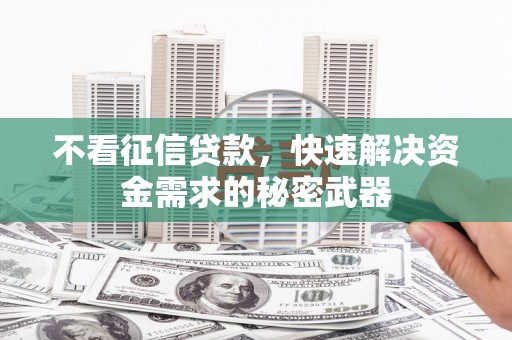 东平不看征信贷款，快速解决资金需求的秘密武器