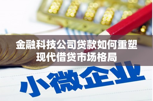 东平金融科技公司贷款如何重塑现代借贷市场格局