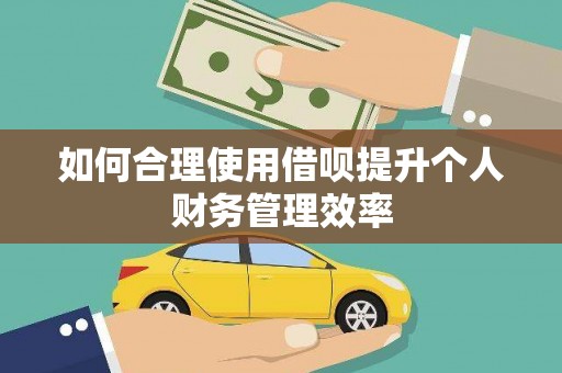 东平如何合理使用借呗提升个人财务管理效率