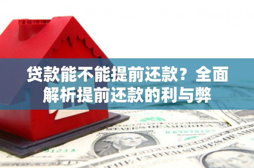 东平贷款能不能提前还款？全面解析提前还款的利与弊