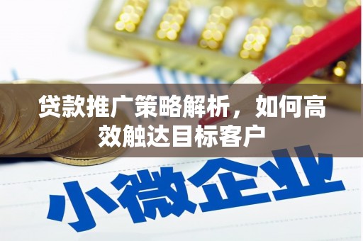 东平贷款推广策略解析，如何高效触达目标客户