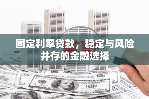 东平固定利率贷款，稳定与风险并存的金融选择