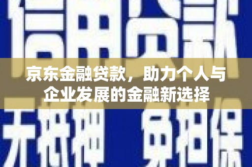 东平京东金融贷款，助力个人与企业发展的金融新选择