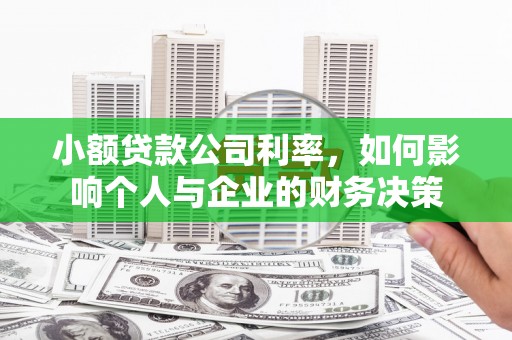 东平小额贷款公司利率，如何影响个人与企业的财务决策