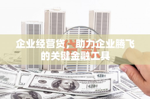 东平企业经营贷，助力企业腾飞的关键金融工具