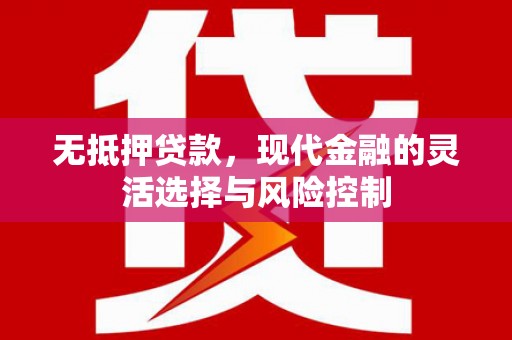 东平无抵押贷款，现代金融的灵活选择与风险控制