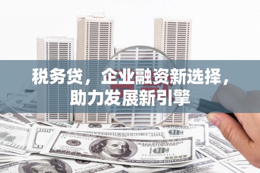 东平税务贷，企业融资新选择，助力发展新引擎
