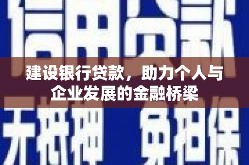 东平建设银行贷款，助力个人与企业发展的金融桥梁