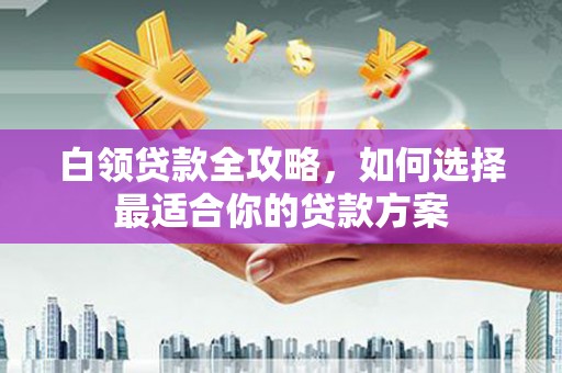 东平白领贷款全攻略，如何选择最适合你的贷款方案