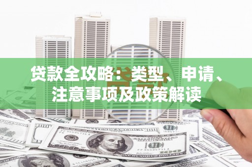 东平贷款全攻略：类型、申请、注意事项及政策解读